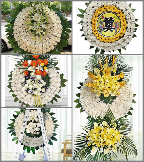 广东江门市台山市冲蒌镇西坑村花圈速递