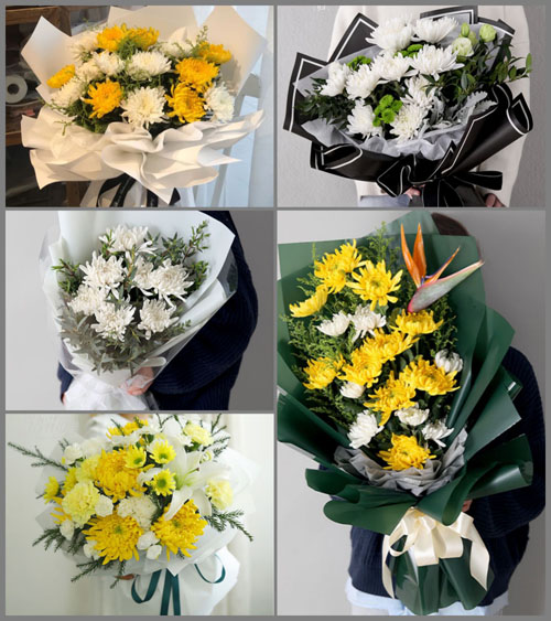 广东江门市台山市冲蒌镇西坑村白事花束代送